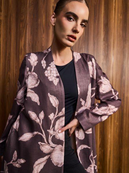 Mocha Bloom Abaya 1