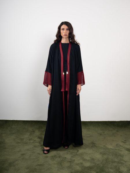 NOIR-TASSEL-MAROON-Mozah-Design-Qatar-Abaya